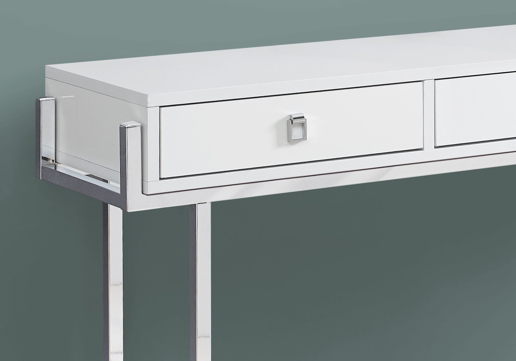 Accent Table in Glossy White Finish