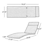Salem Outdoor Chaise Lounge Cushion 2-Piece Set