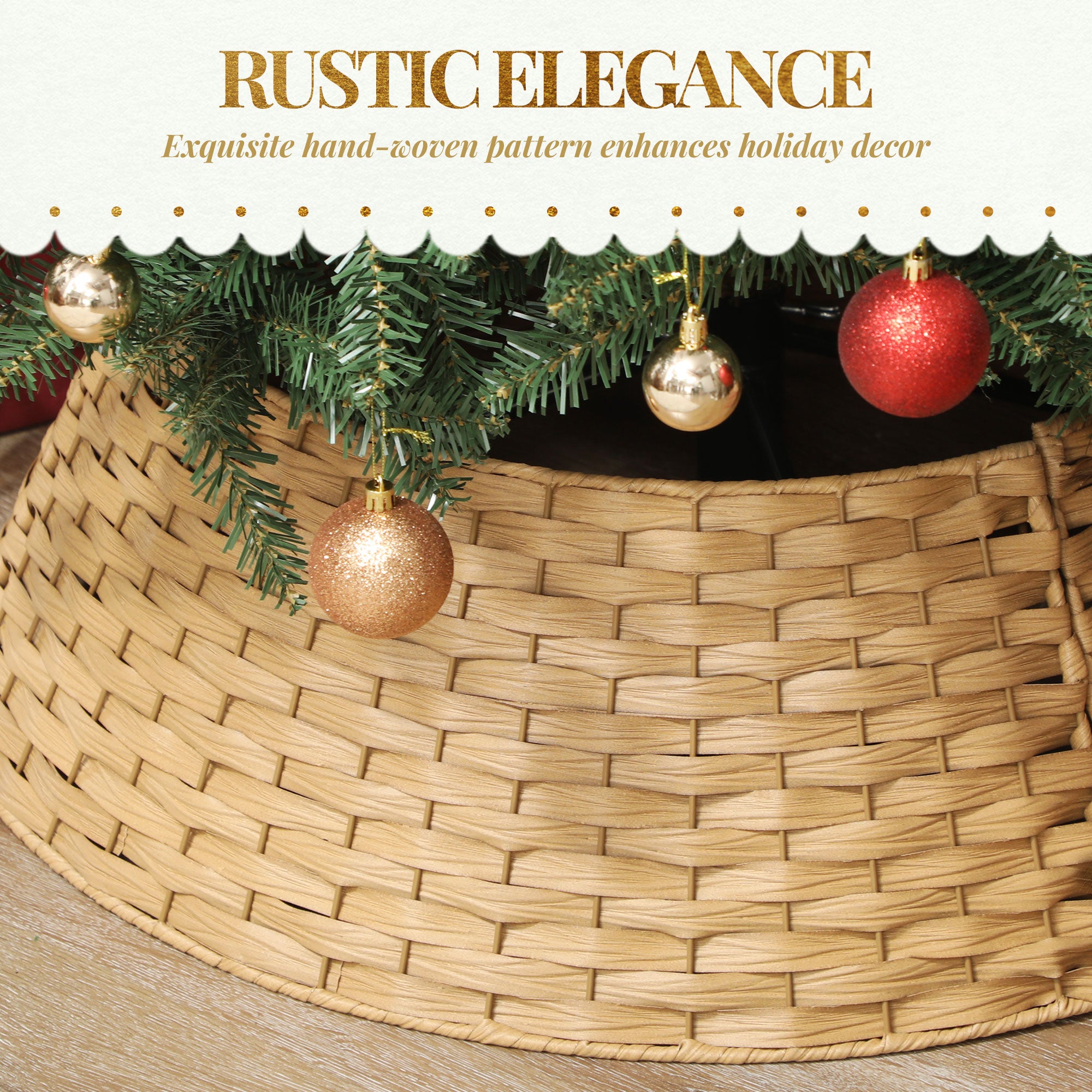 2.25 ft Rustic Christmas Tree Skirt