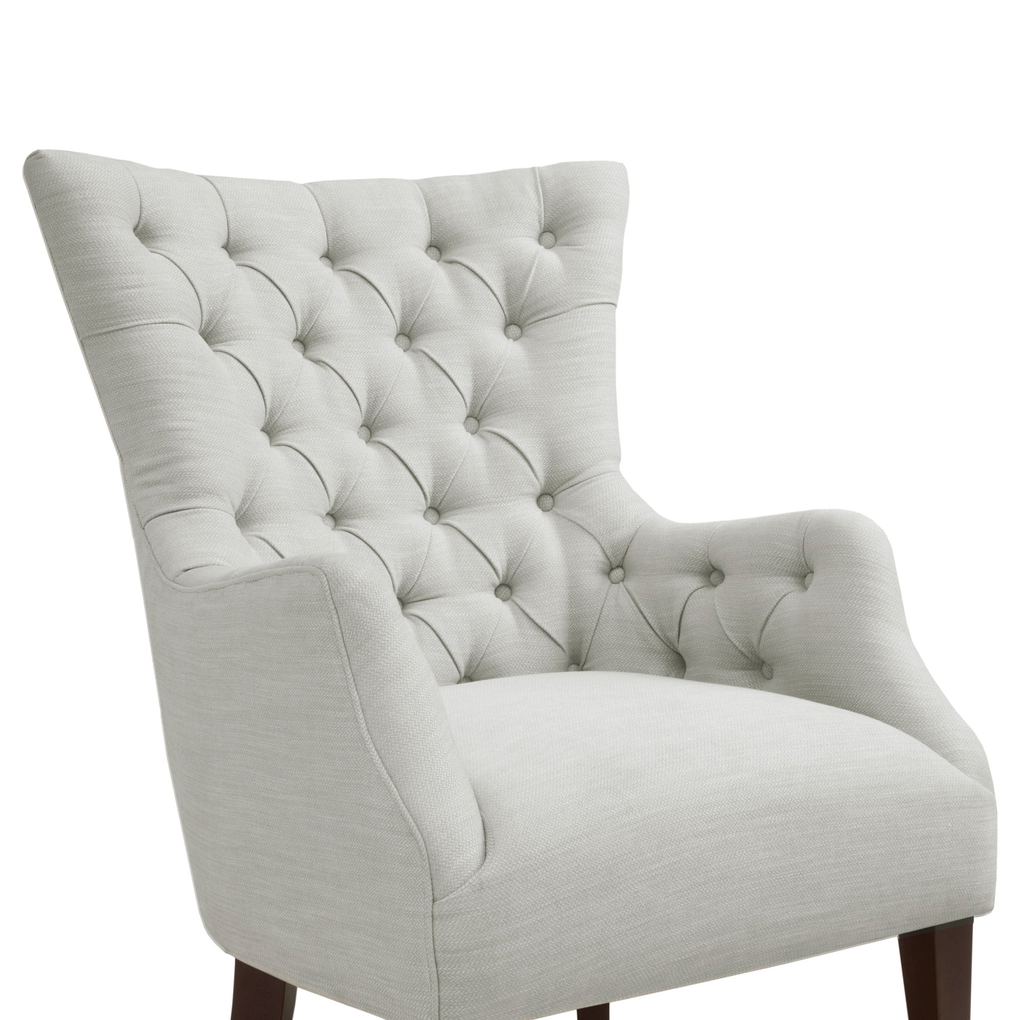 Button Tufted Wing Chair