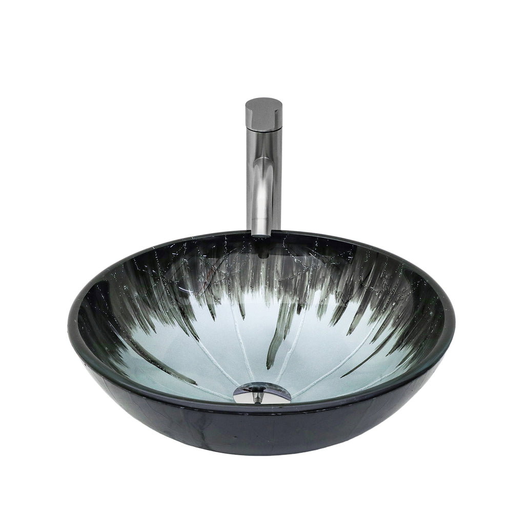 Artistic Tempered Glass Bathroom Vessel Sink