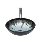 Artistic Tempered Glass Bathroom Vessel Sink