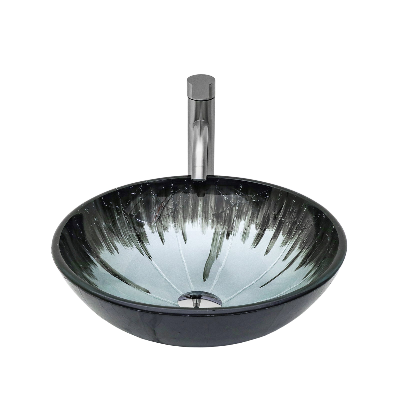 Artistic Tempered Glass Bathroom Vessel Sink