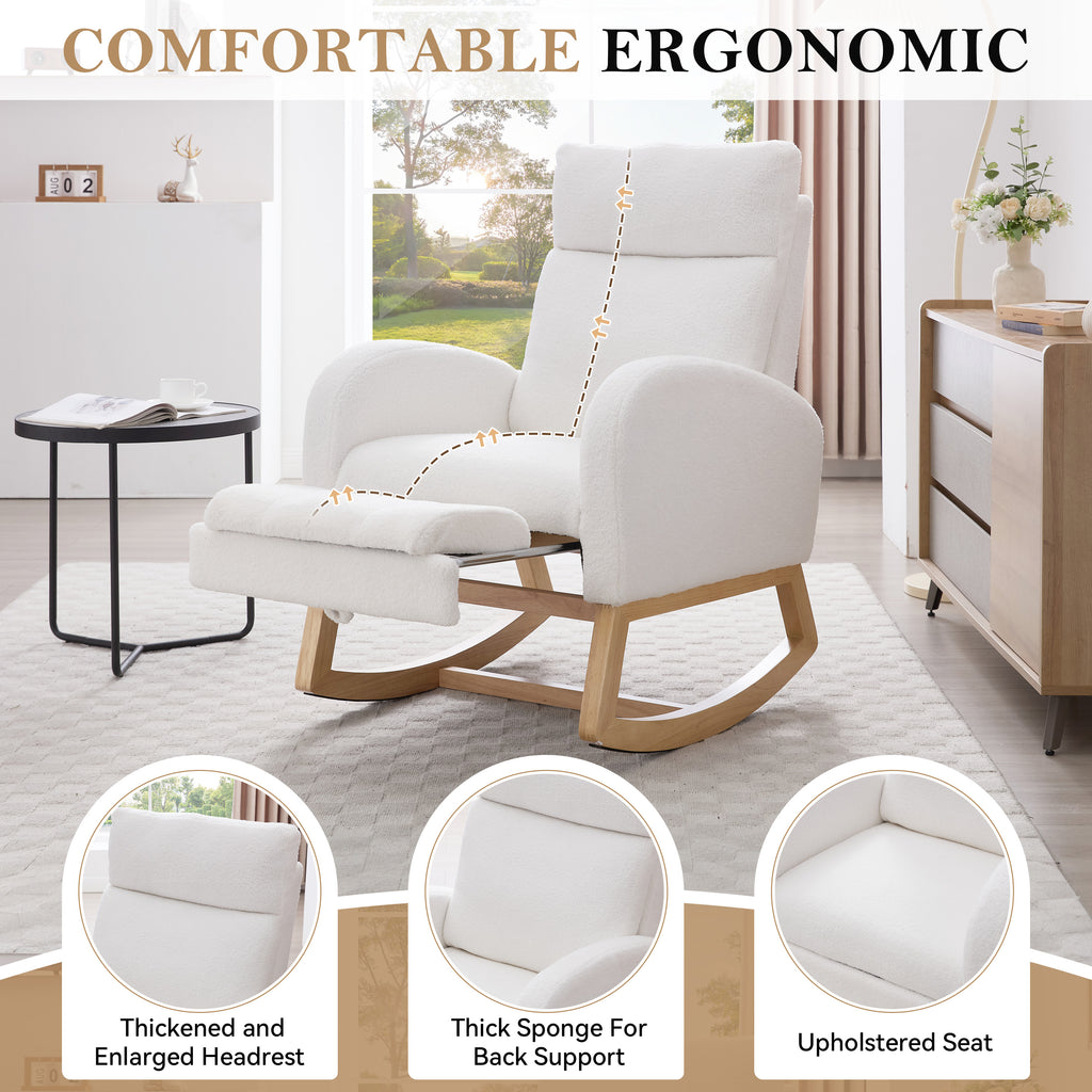 Teddy Fabric Leisure Rocking Chair