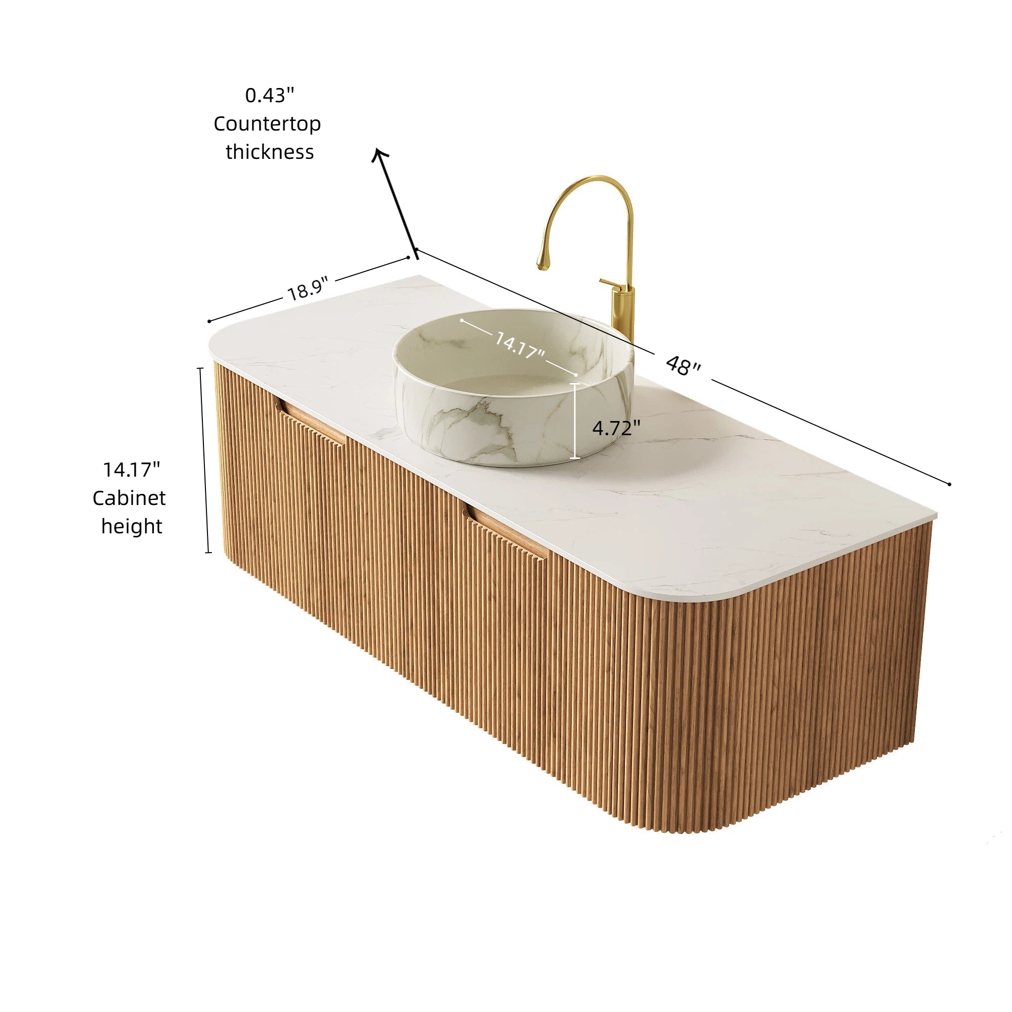 Dina 48" Bathroom Vanity & Sink