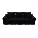 Plush Corduroy 3-Seat Sofa