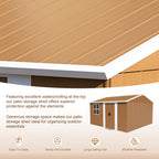 12x10 FT Heavy-Duty Metal Storage Shed