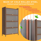 57'' Tall Metal 4 Flip Doors Cabinet