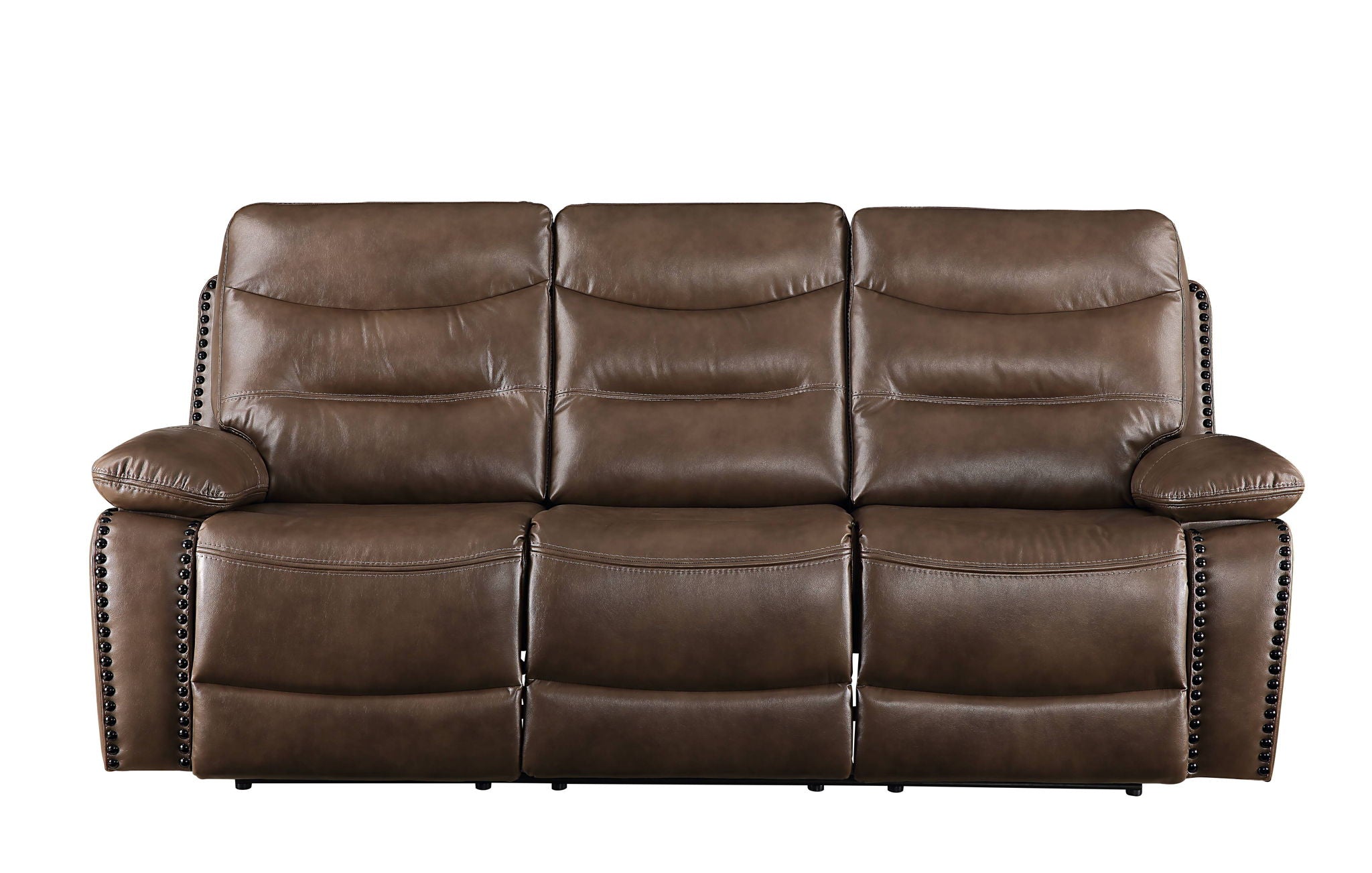 Aashi Leather Gel Match Recliner Sofa - Brown