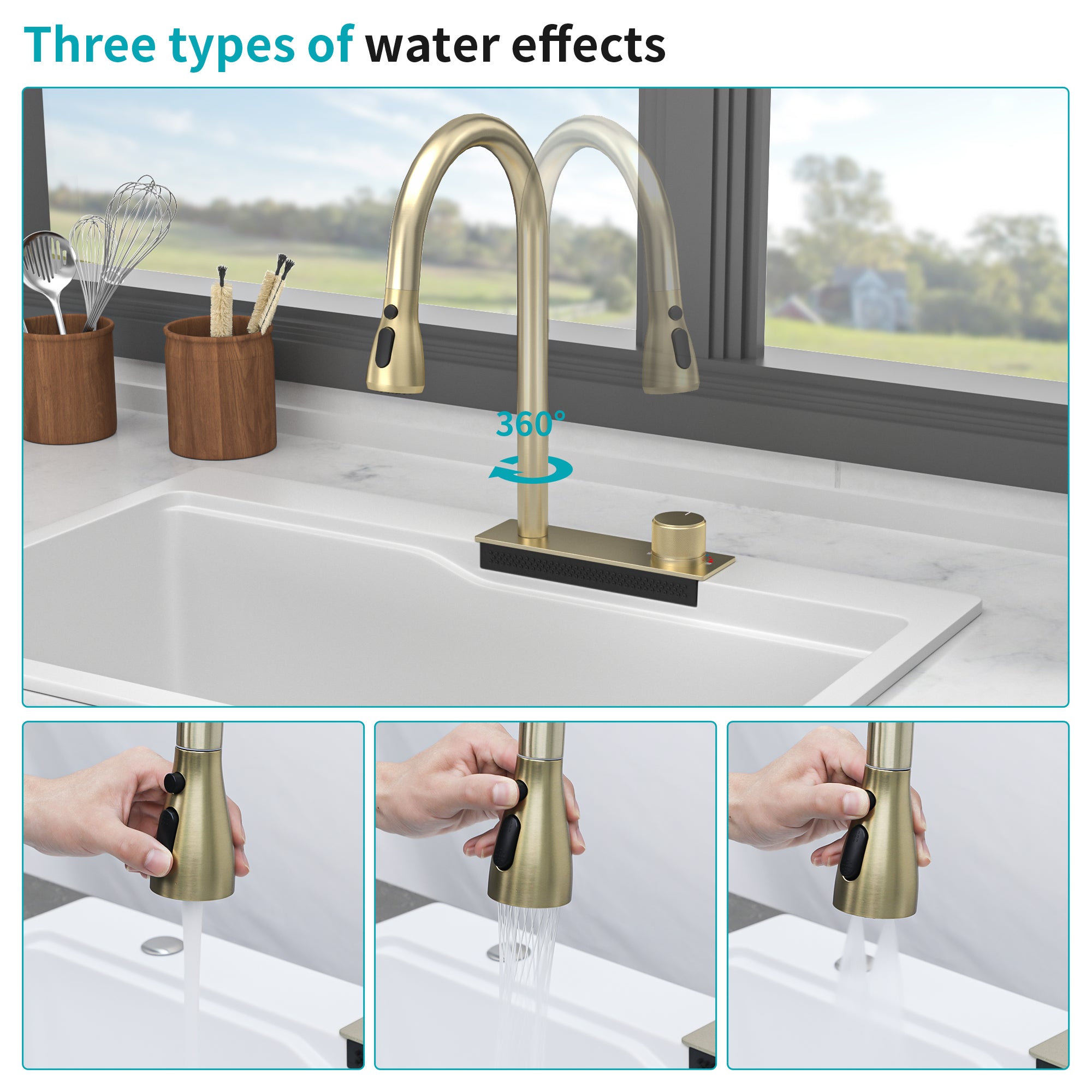 33" Drop In Waterfall Kitchen Sink