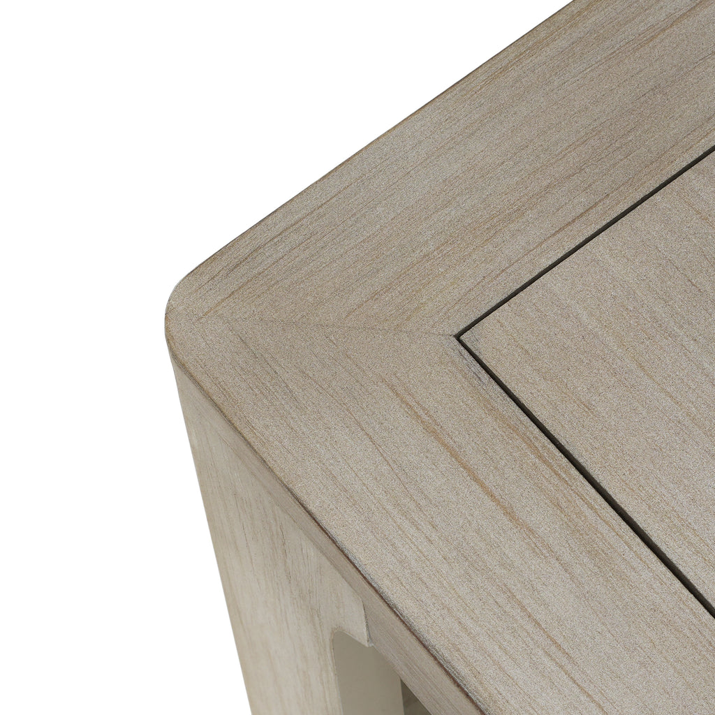 Square Coffee Table With Storage, Light Ash, 34-Inch