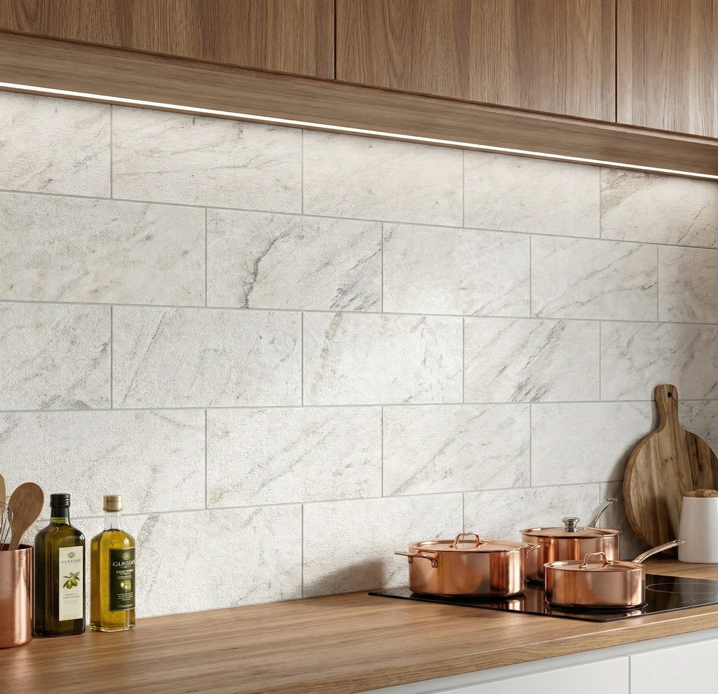 12x24 White Marble for Wall Décor