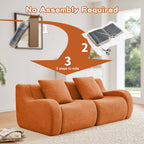 Soft Teddy Fabric Boneless Sofa