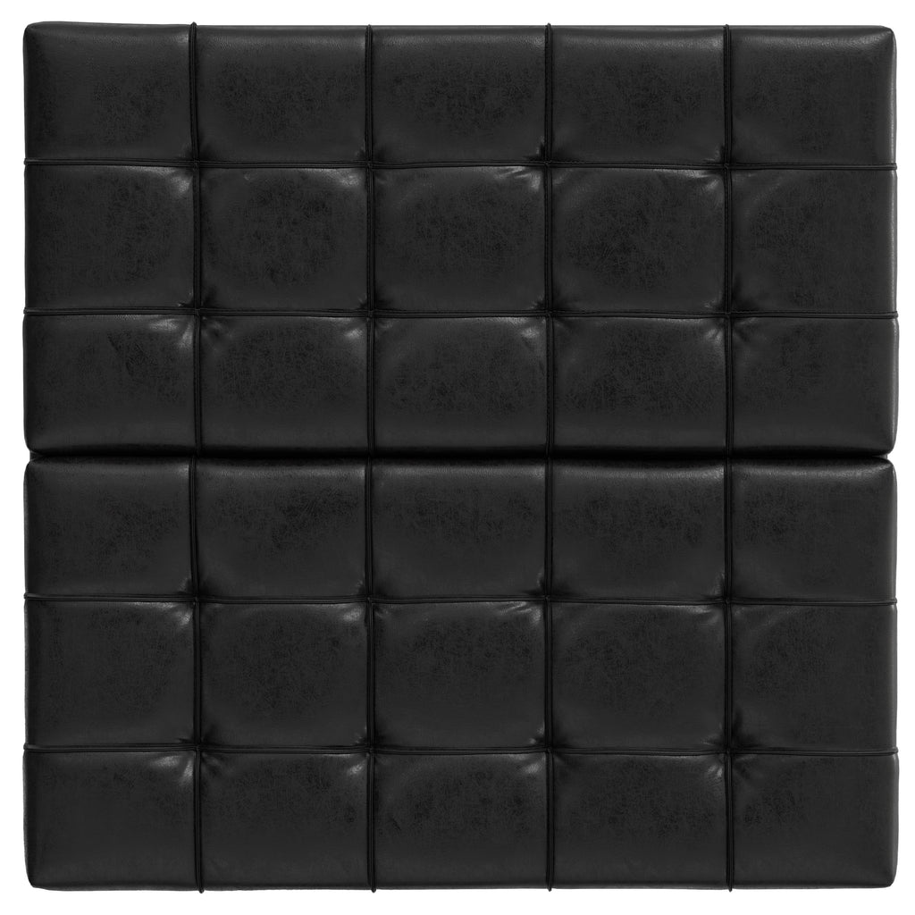 Harrison 40 Inch Wide Large Square Coffee Table Storage Ottoman