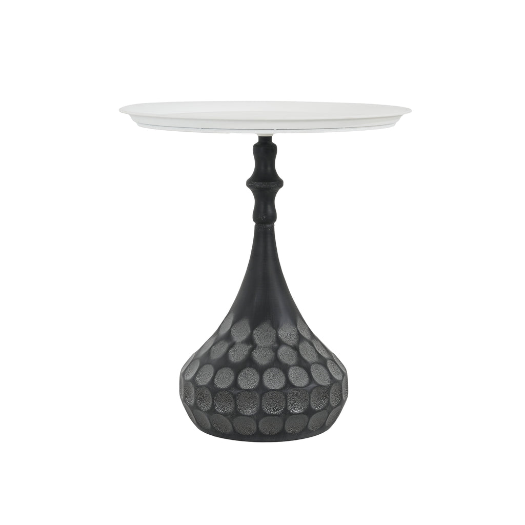 Accent Metal Coffee Table, Pedestal Table for Living Room