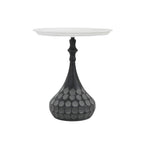 Accent Metal Coffee Table, Pedestal Table for Living Room
