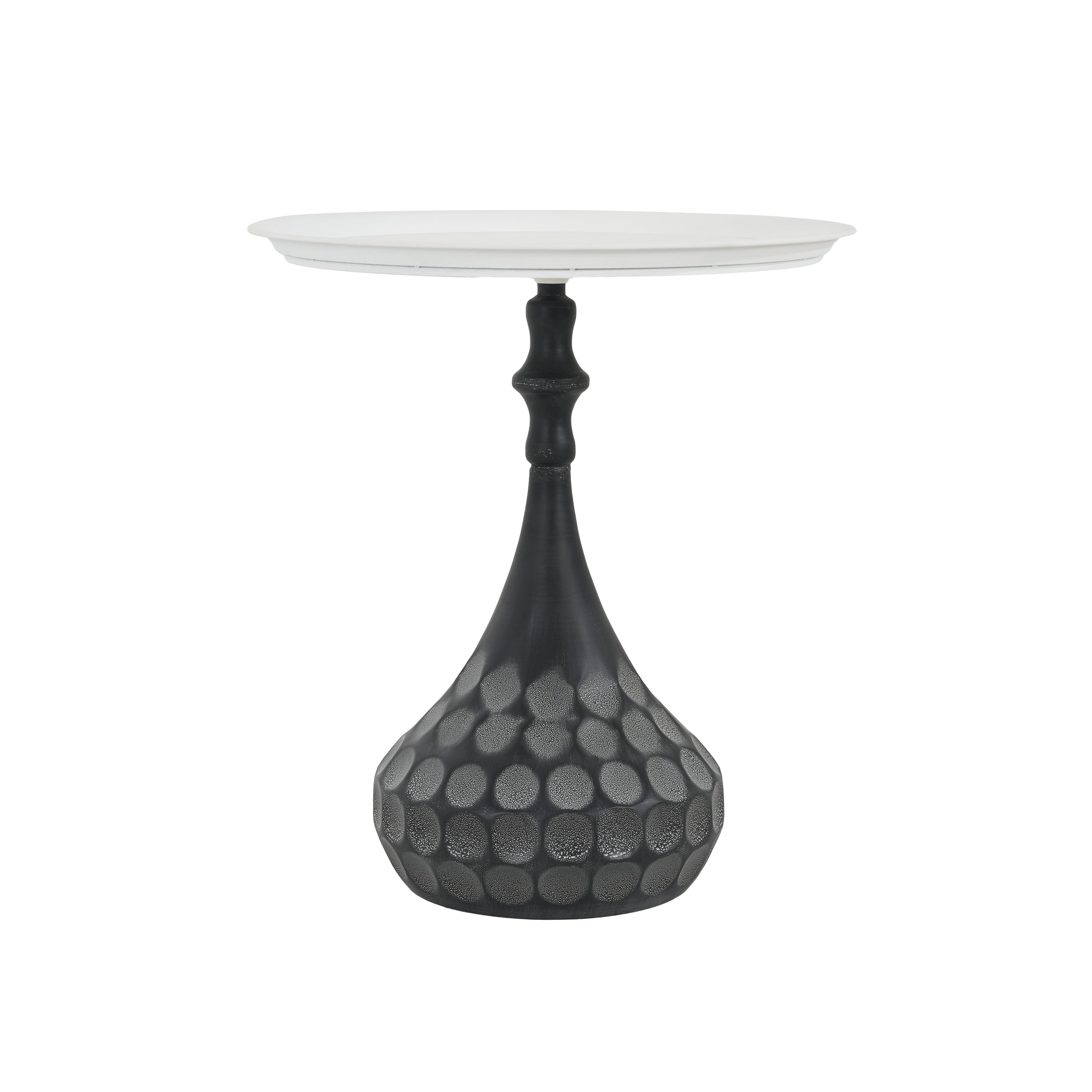 Accent Metal Coffee Table, Pedestal Table for Living Room