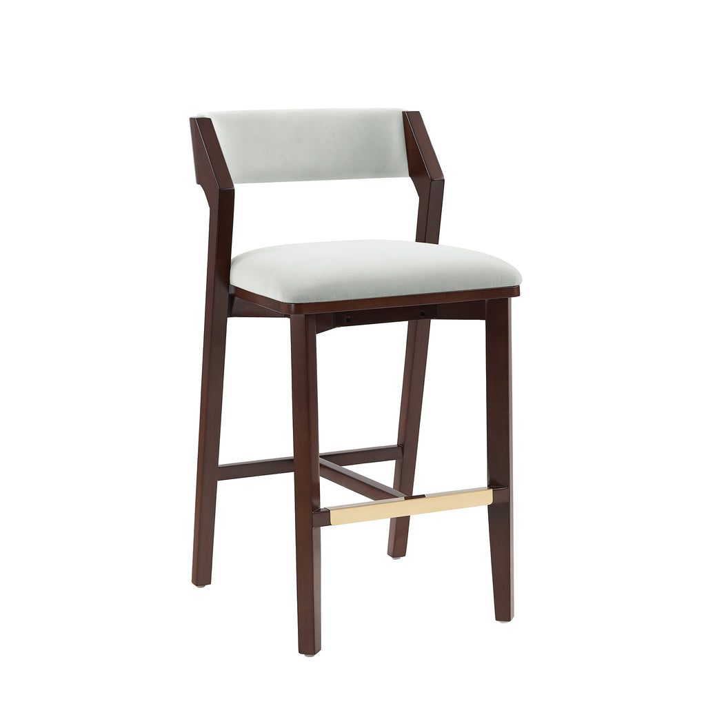 Patricia Velvet Barstool with Backrest