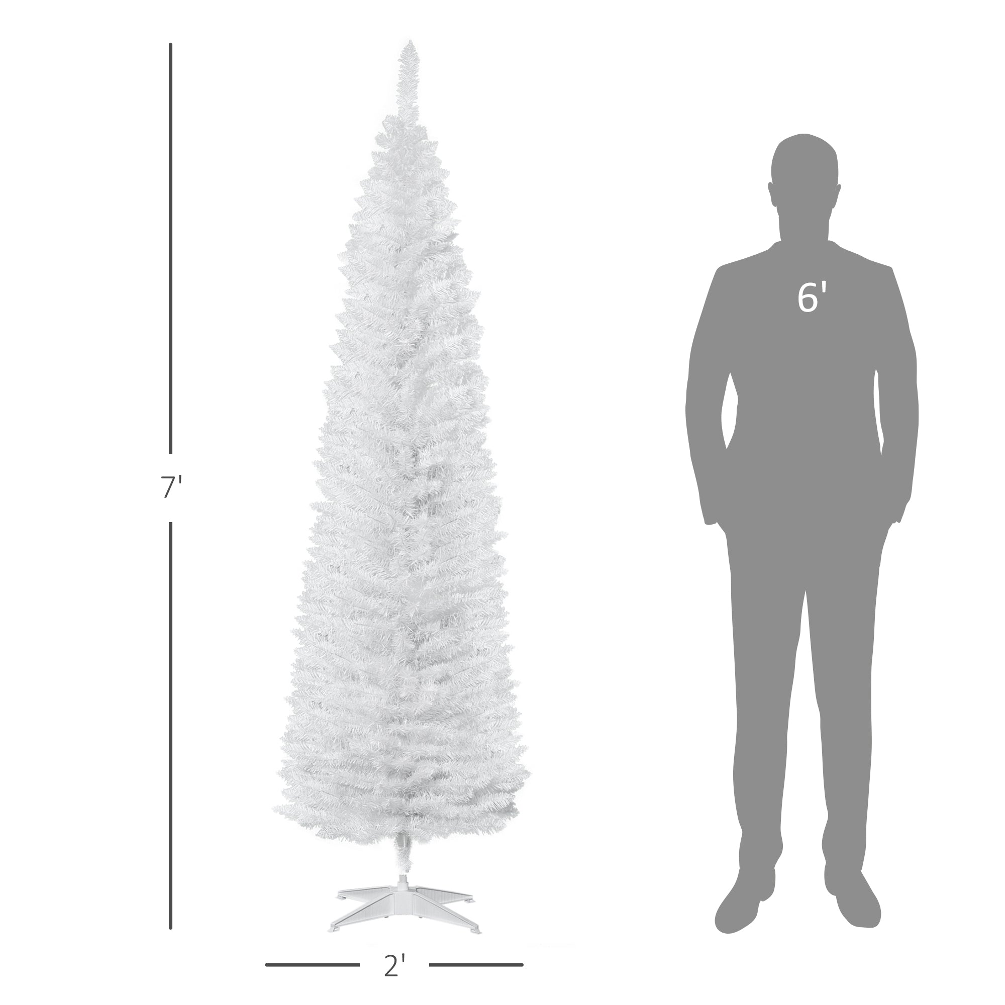 Slim Xmas Tree, Artificial Pencil Christmas Tree