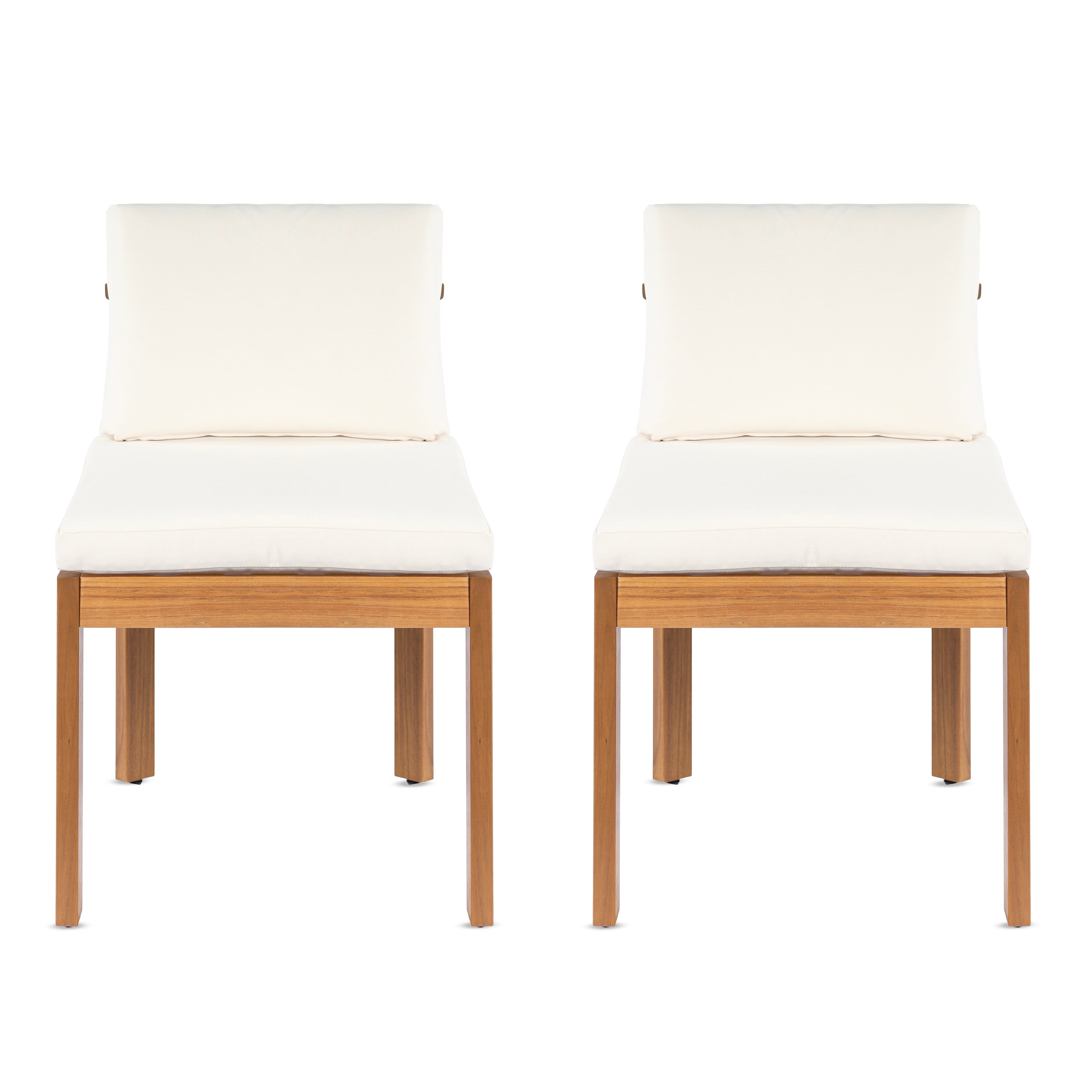 Acacia Wood Outdoor Dining Chair Set of 2