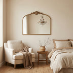 32"x24.4" Baroque Vintage Arched Wall Mirror