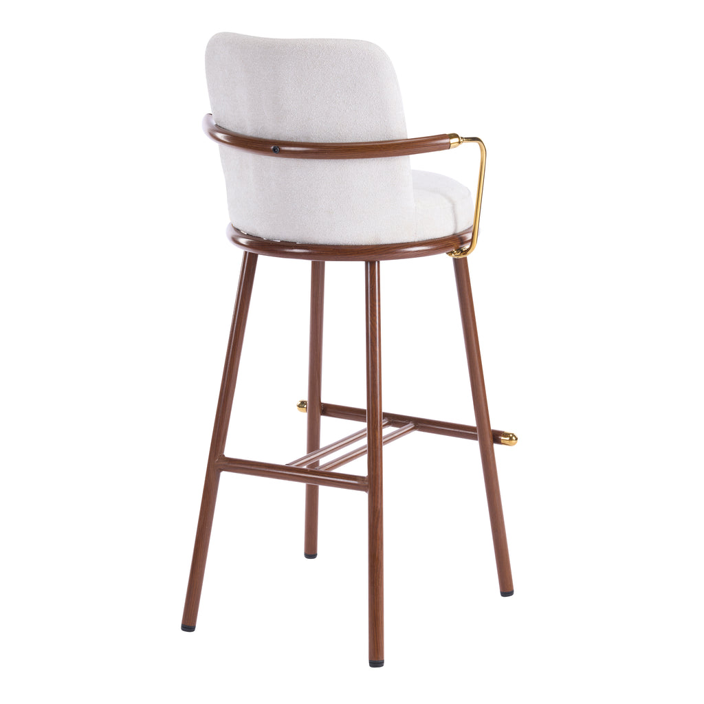 Chaya Indoor Upholstered Bar Stool with Metal Frame