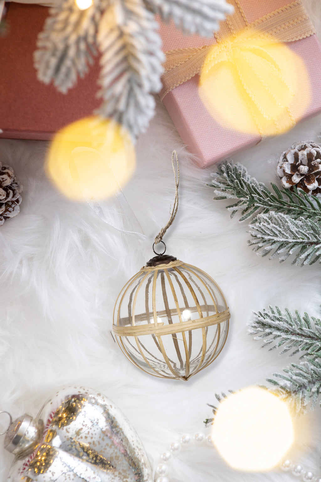 D5" X-Mas Hanging Ornament, Set of 2
