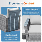 4-Piece All Weather Wicker Patio Conversation Set