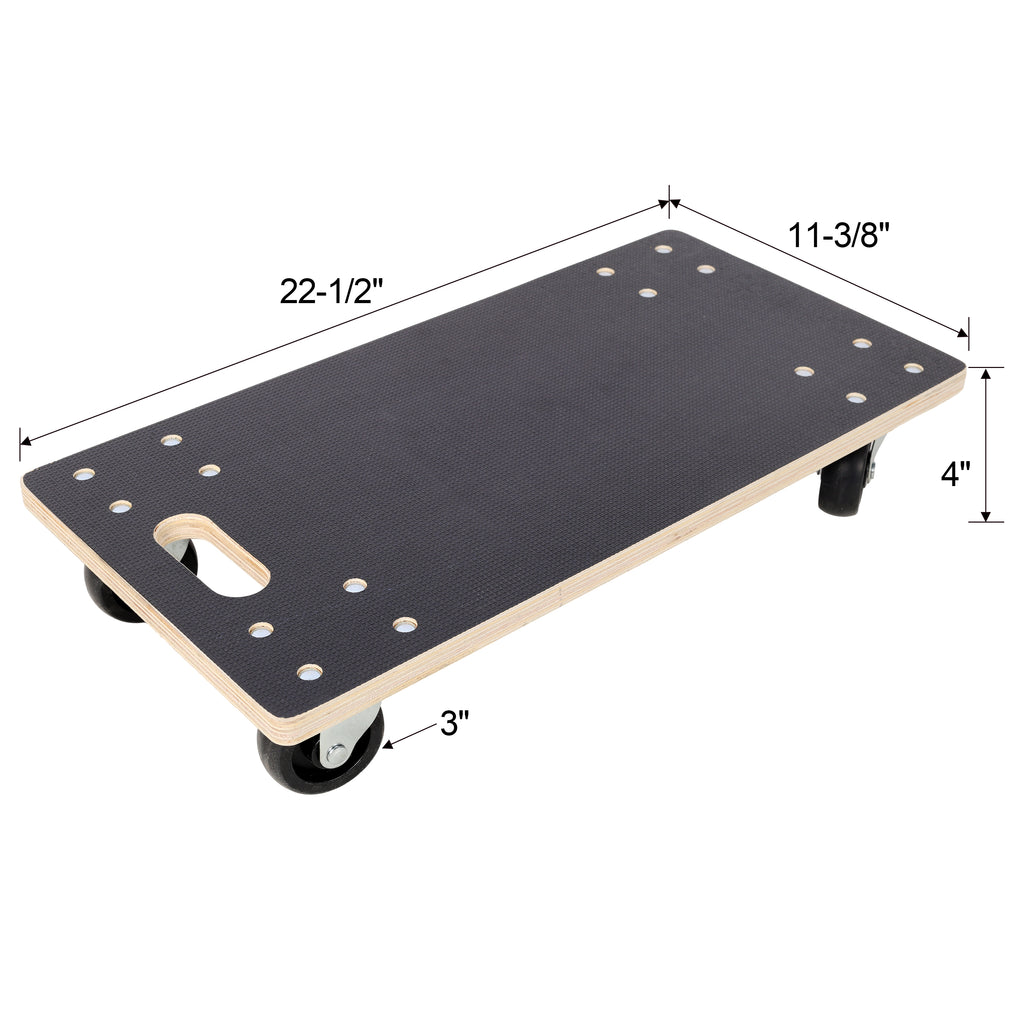 Furniture Moving Wooden Dolly with 4 PP Wheels