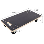 Furniture Moving Wooden Dolly with 4 PP Wheels