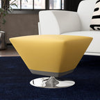 Diamond Vegan Leather Accent Ottoman