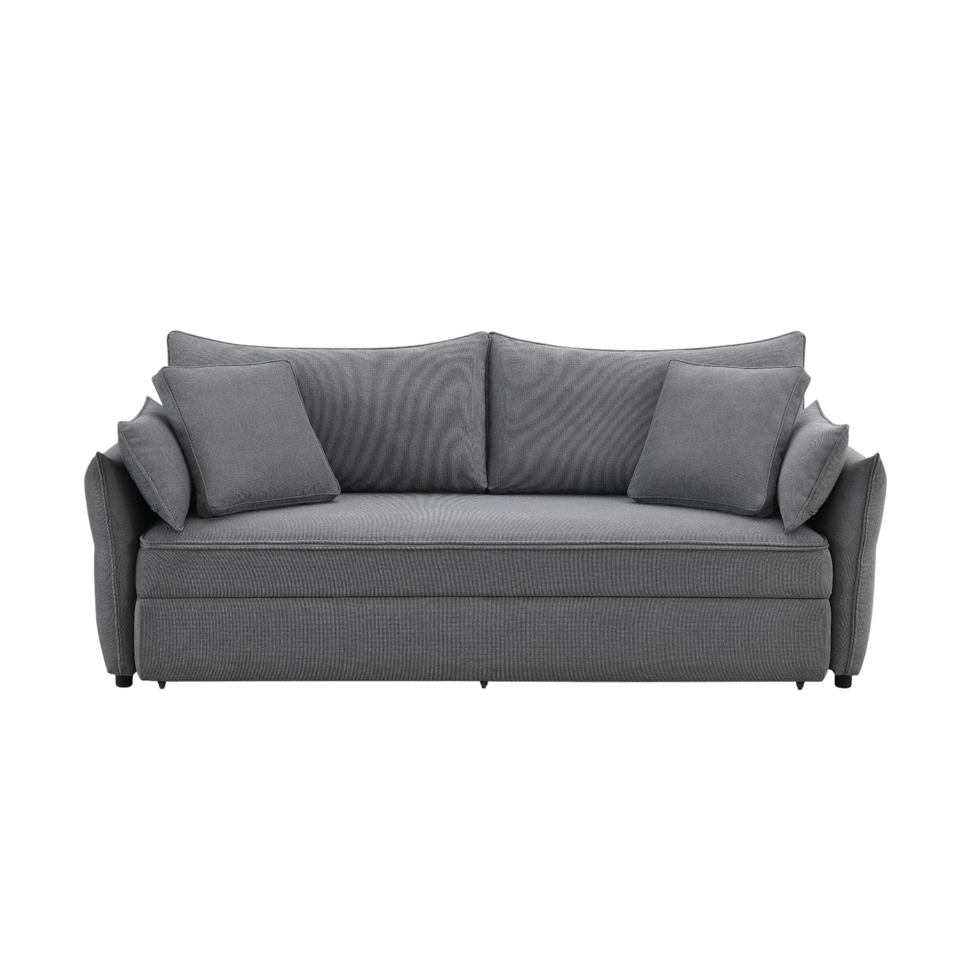Irina Gray Fabric Sofa Sleeper (Toss Pillows Included)