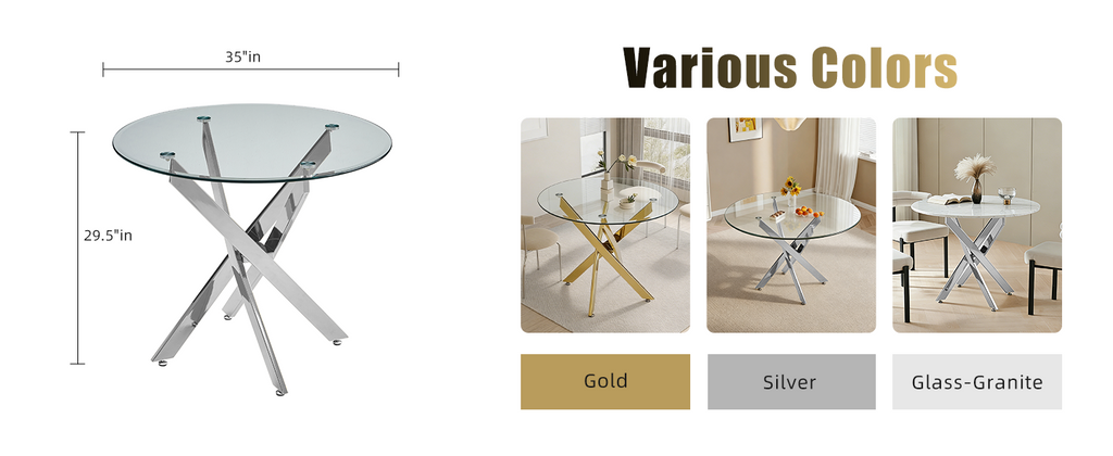 Modern Round Glass Table