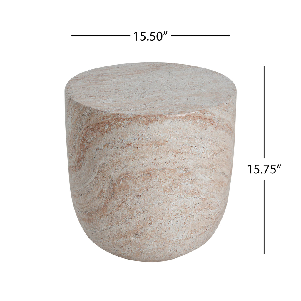 Outdoor/Indoor Lightweight Concrete Side Table
