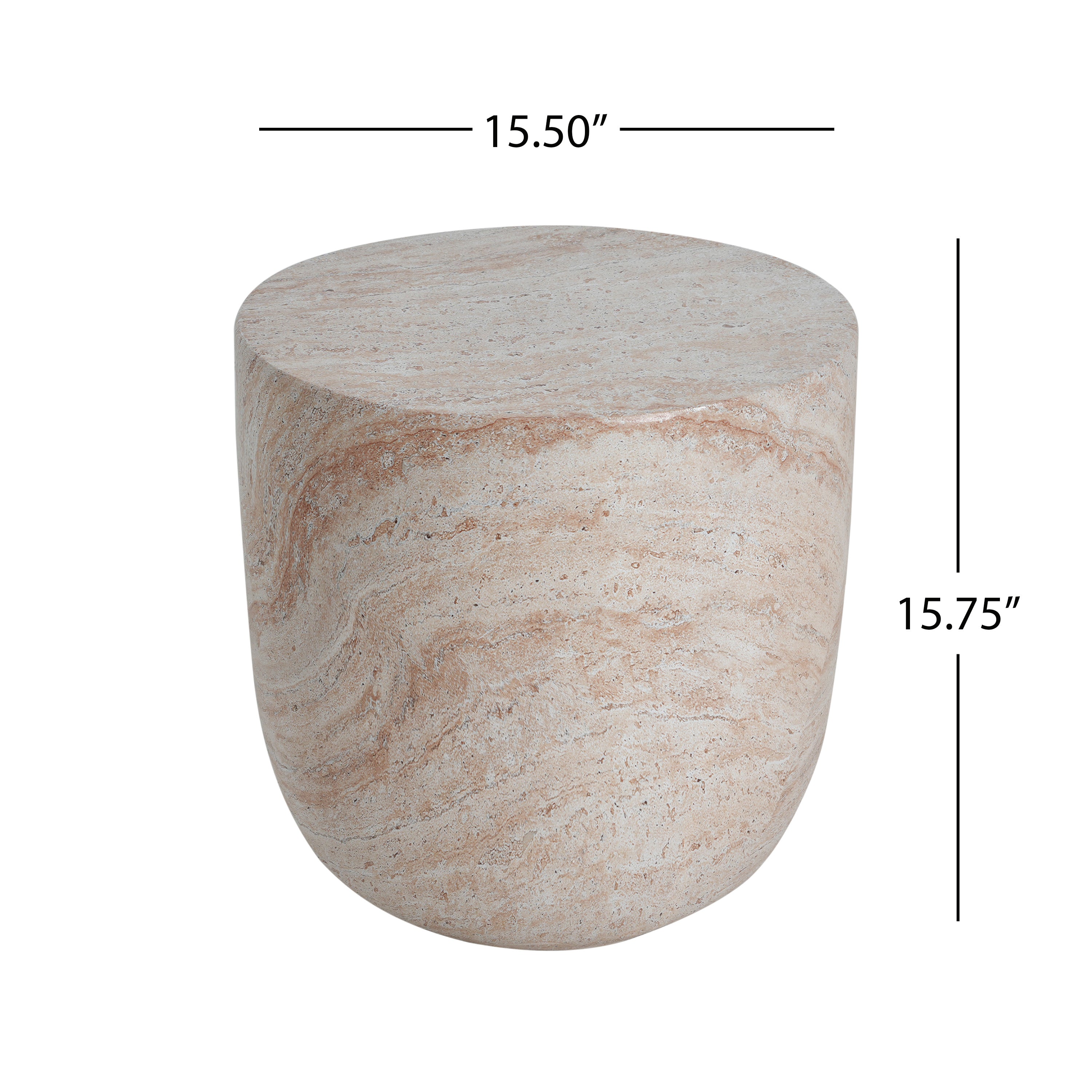 Outdoor/Indoor Lightweight Concrete Side Table
