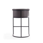 Cosmopolitan Metal Upholstered Barstool in Graphite