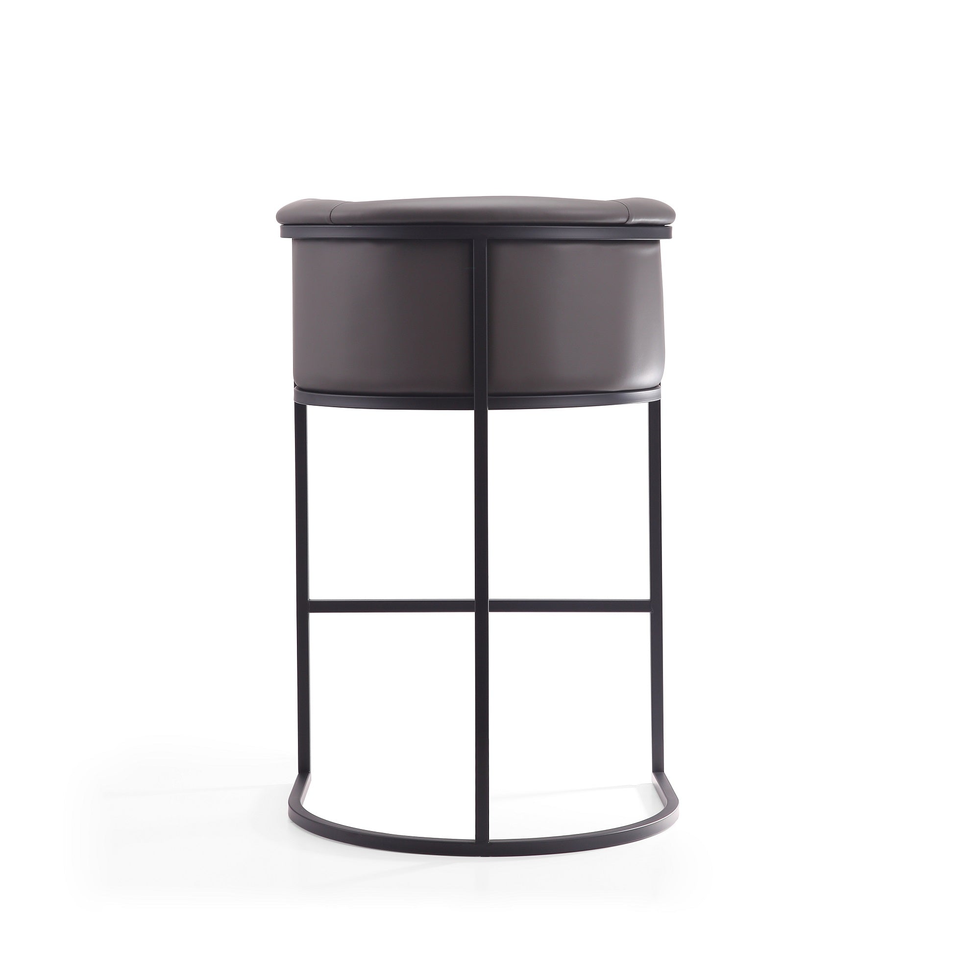 Cosmopolitan Metal Upholstered Barstool in Graphite
