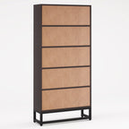 70.87" 5-Tier Sandalwood Heavy Duty Bookshelf