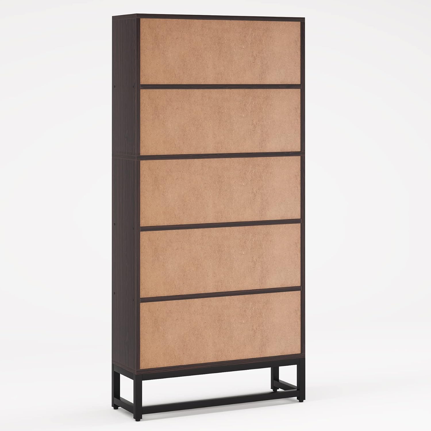 70.87" 5-Tier Sandalwood Heavy Duty Bookshelf