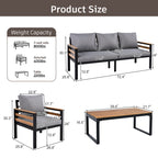 GO 4-Piece Outdoor Furniture Sofa Set for Garden