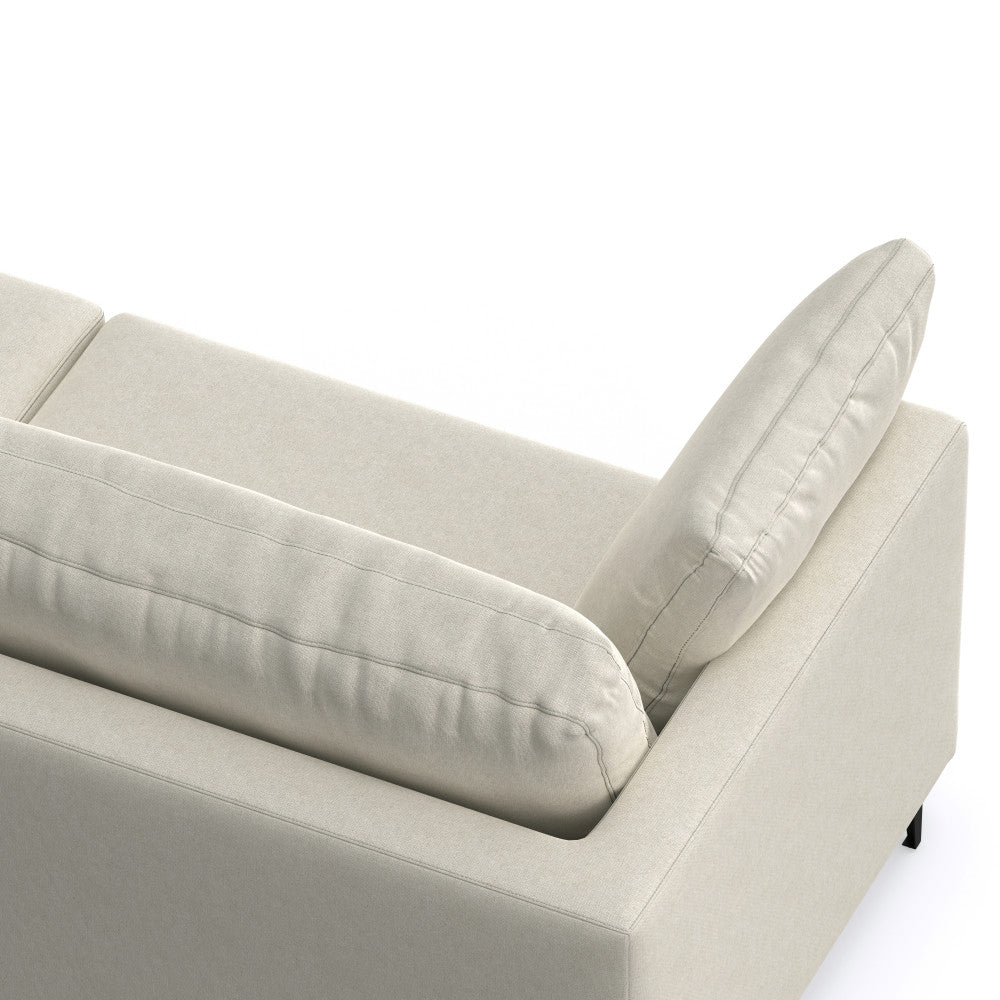 Ava 76 Inch Mid Century Sofa with Ottoman Set