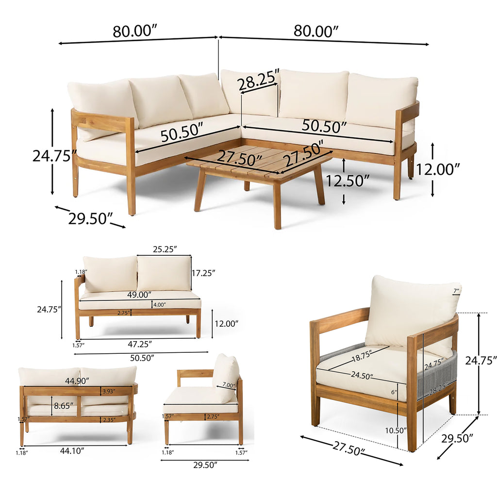 Brooklyn 6-Piece Patio Conversation Set