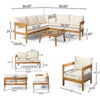 Brooklyn 6-Piece Patio Conversation Set