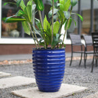 Handmade Sapphire Ceramic Garden Pot