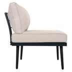 TREXM 6-Piece Outdoor Sectional Sofa Set with Round Nesting Coffee Tables