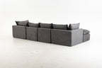 129.8" Width Cloud Couch Oversized Modular Sectional Sofa