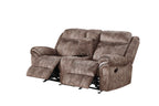 Zubaida Two Tone Chocolate Velvet 3PCS Recliner Living Room Set