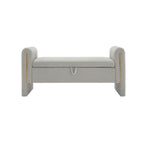 Modern Teddy Bed End Bench with Arms and Storage