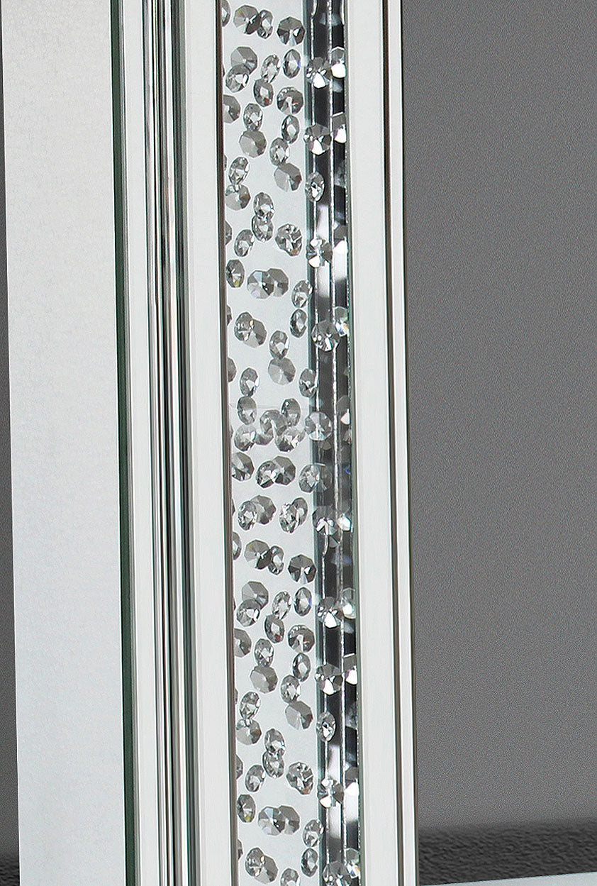 Nysa Mirrored & Faux Crystals Accent Mirror