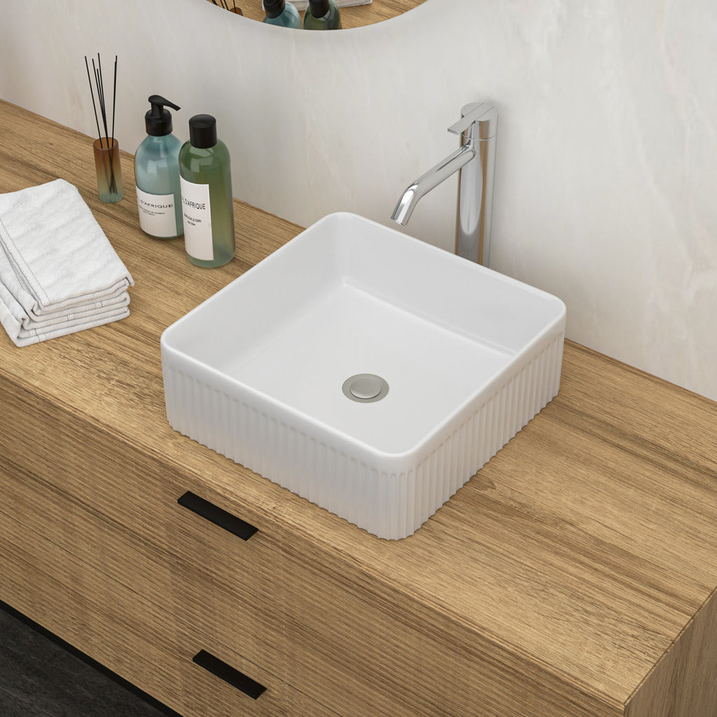 15.69"x15.69" Modern Bathroom Vessel Sink